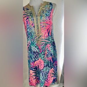Lily Pulitzer sleeveless shift dress pineapple 4